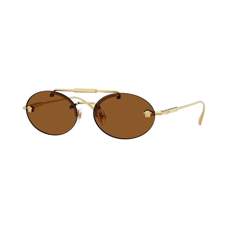 Versace Oval Sunglasses 'Brown'