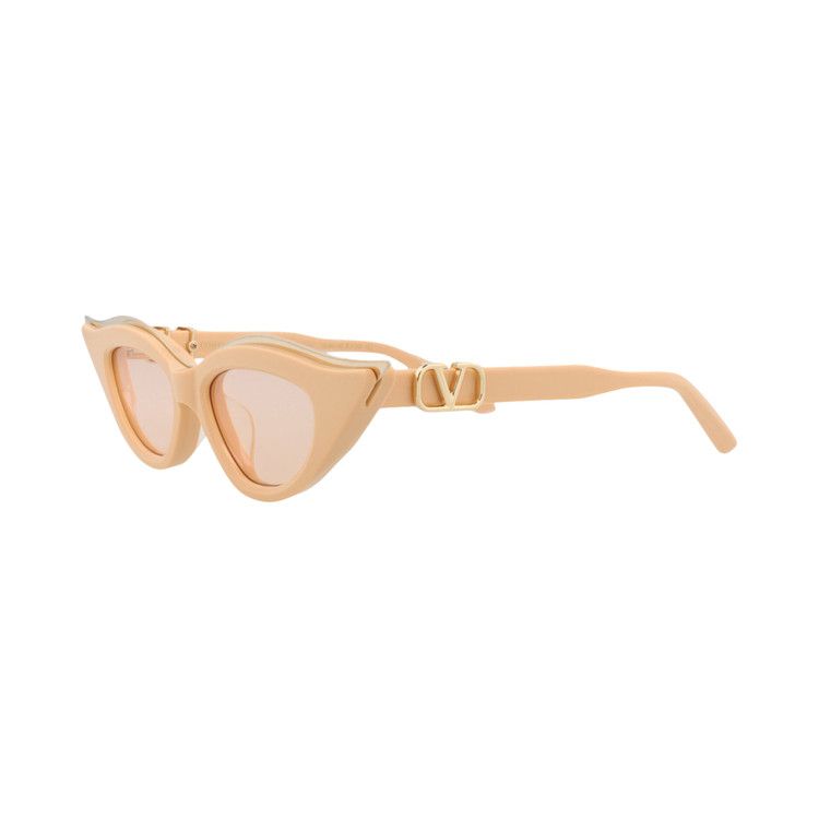 Valentino Cat Eye Frame Acetate/Titanium Sunglasses 'Beige/Nude'