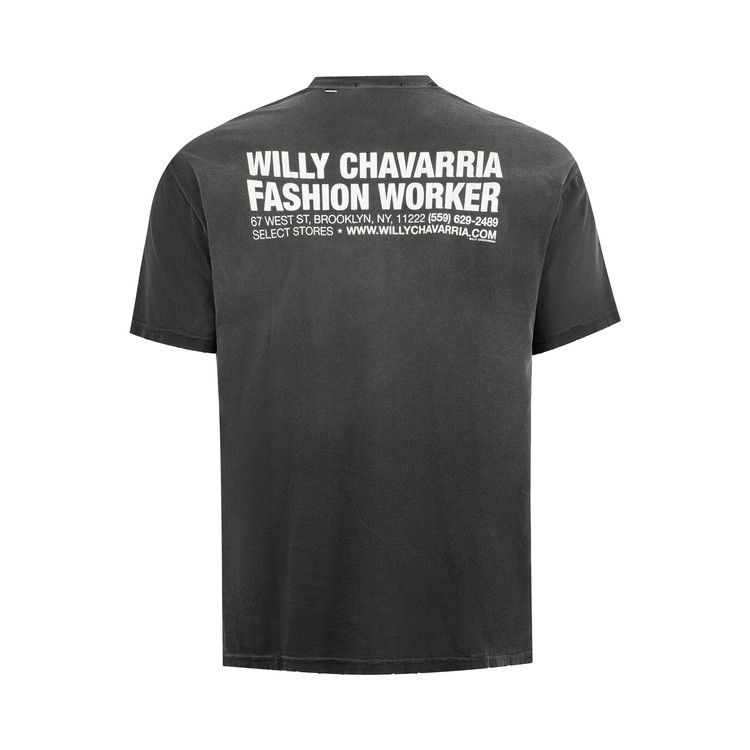 Willy Chavarria Fashion Worker Easy Tee 'Black'