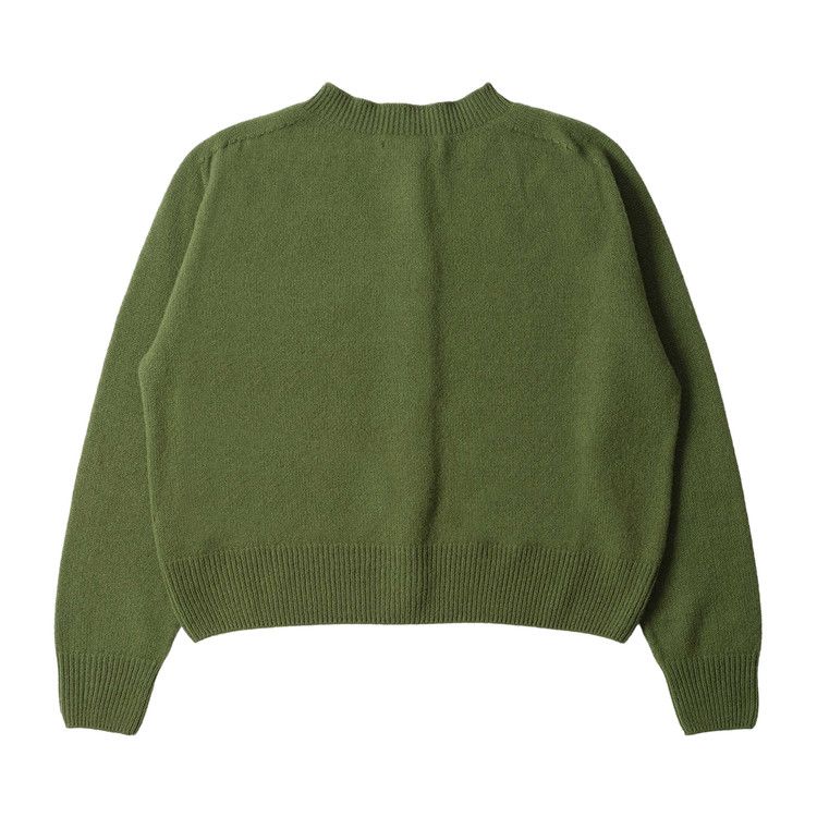 Margaret Howell Small Crew Neck Cardigan 'Wheatgrass'