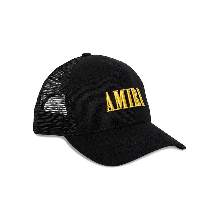 Amiri Core Logo Trucker Hat 'Black/Yellow'