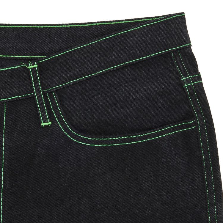 Vlone Green Contrast Stitch Denim Jeans 'Black'