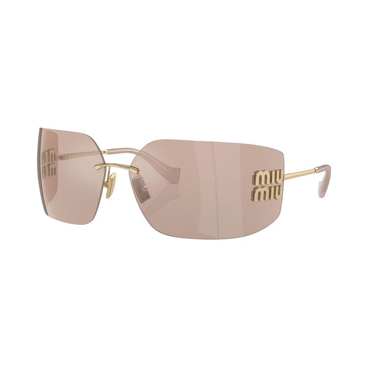 Miu Miu Irregular Sunglasses 'Pale Gold'