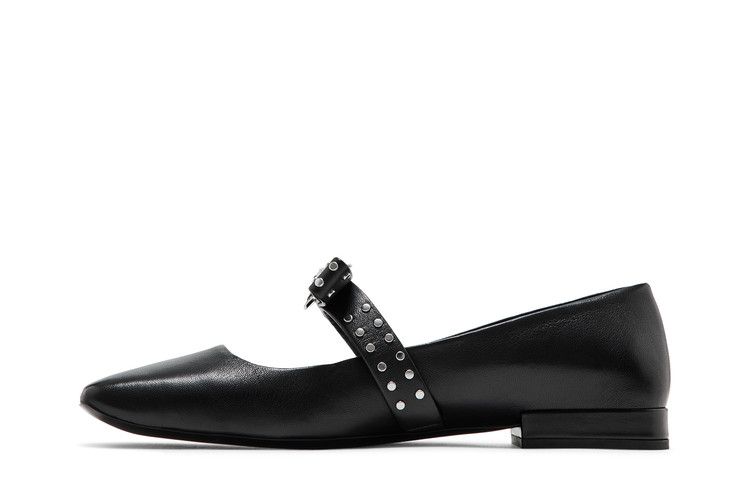 Versace Wmns Gianni Ribbon Studded Ballerinas 'Black'