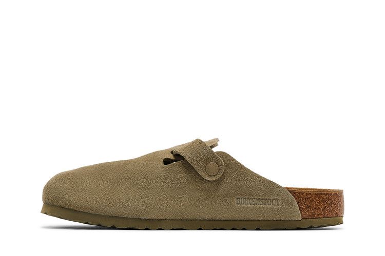 Birkenstock Boston Suede Leather 'Faded Khaki'