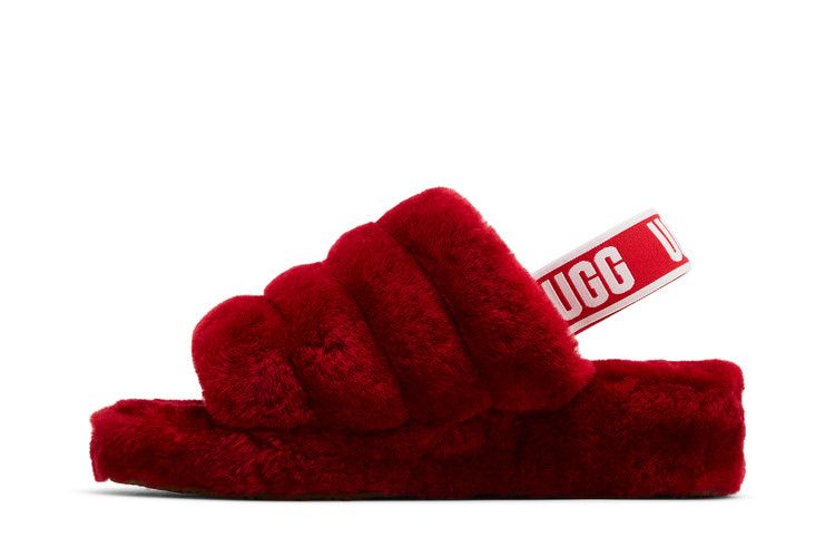 UGG Wmns Fluff Yeah Slide 'Ribbon Red'