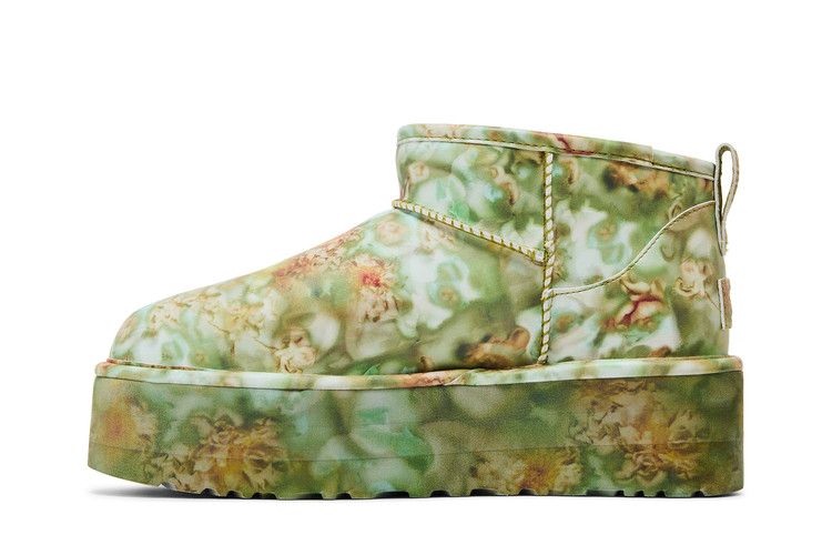 Collina Strada x UGG Classic Ultra Mini Platform Boot 'Green Floral'