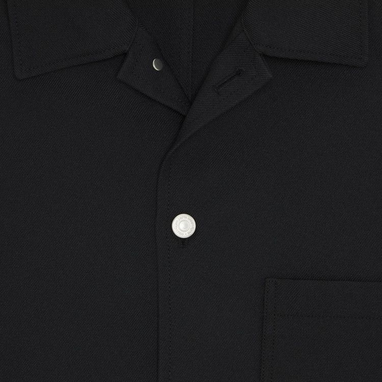 Courrèges Retro Twill Skater Shirt 'Black'