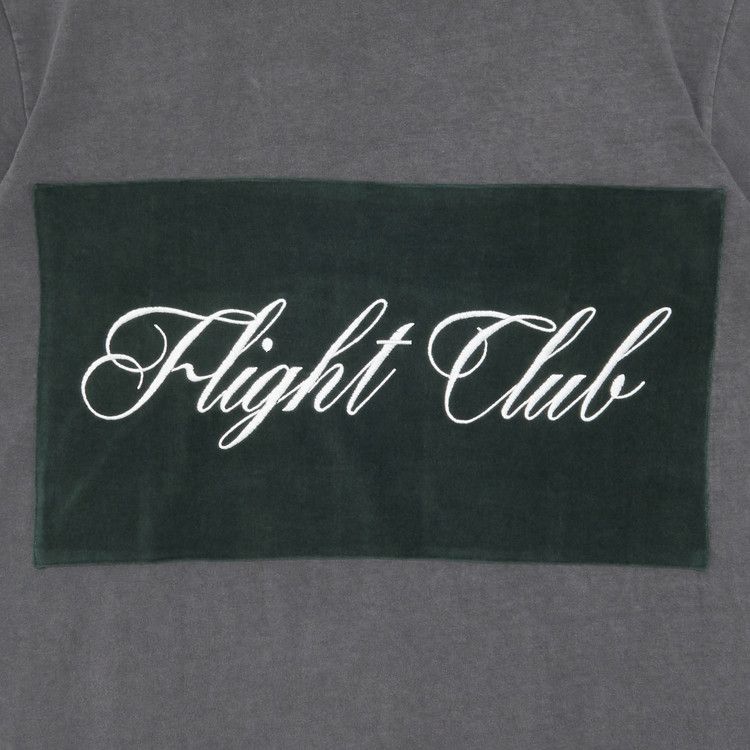 Flight Club Script T-Shirt 'Washed Black/Velour Green'