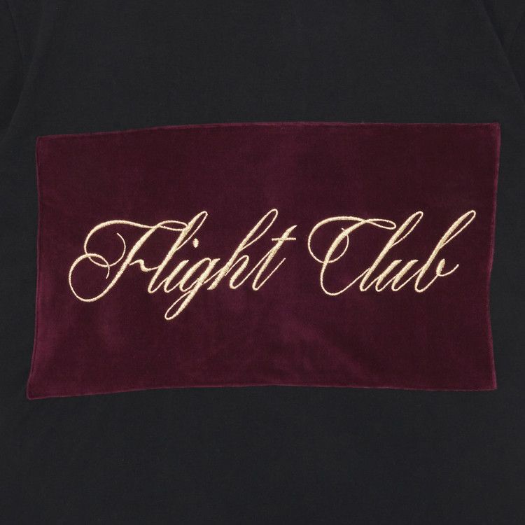 Flight Club Script T-Shirt 'Black/Velour Burgundy'