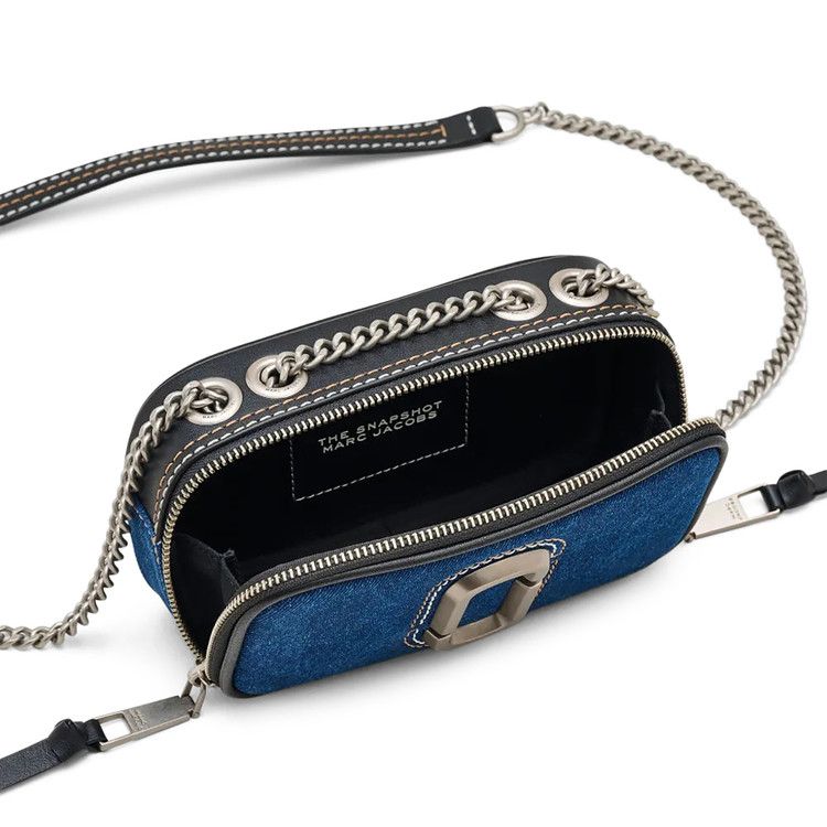 Marc Jacobs Denim Chain Snapshot Crossbody Bag 'Dark Wash'