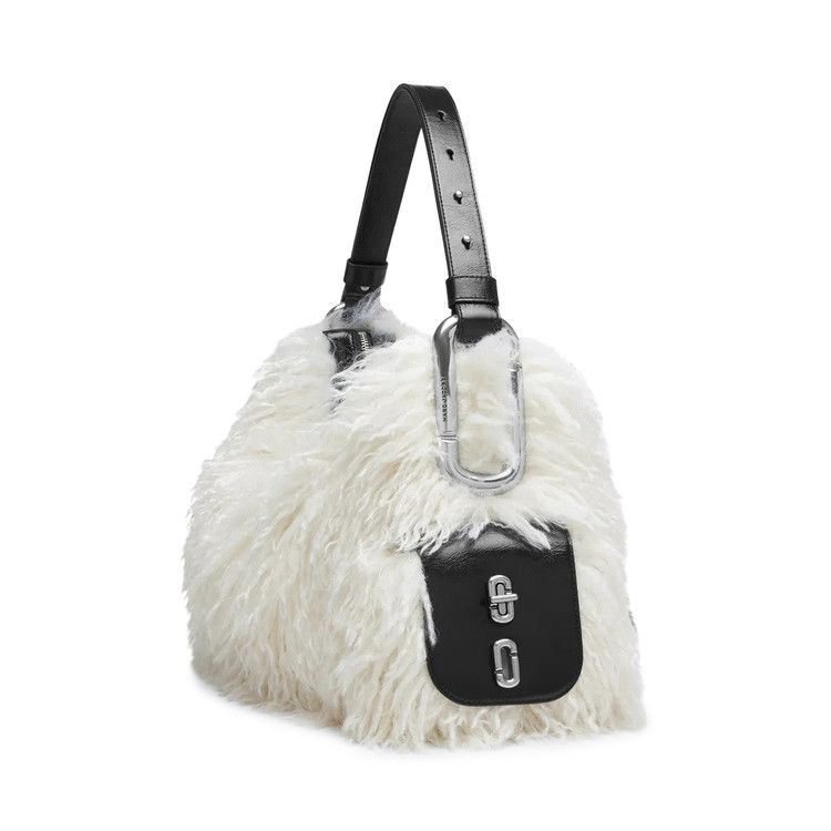 Marc Jacobs Grunge Fur Scene Large Shoulder Bag 'Ivory'