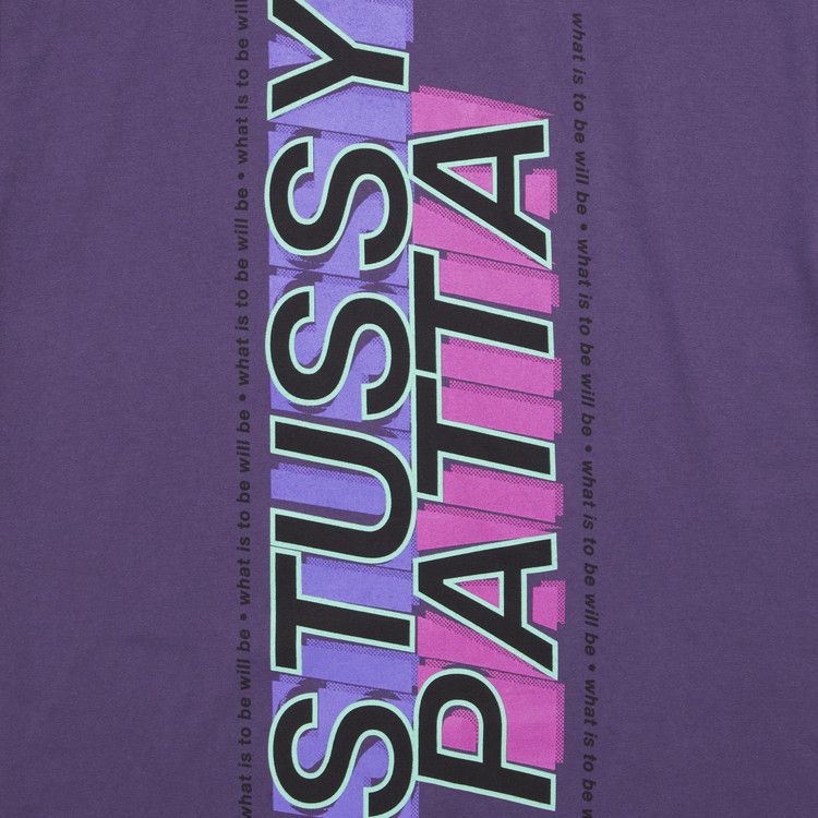 Stussy x Patta What it is to be will be Tee 'Purple'