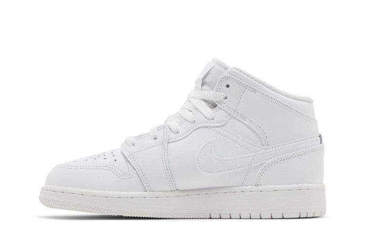 Air Jordan 1 Mid GS 'Triple White' 2023