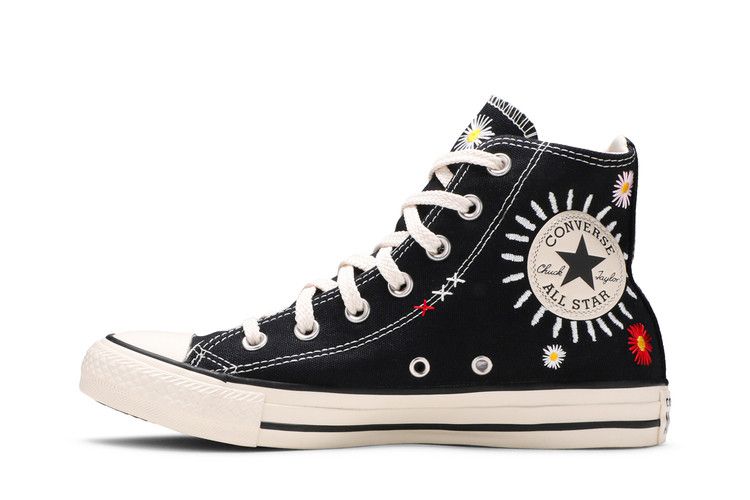 Converse Wmns Chuck Taylor All Star High 'Daisy Embroidery - Black'