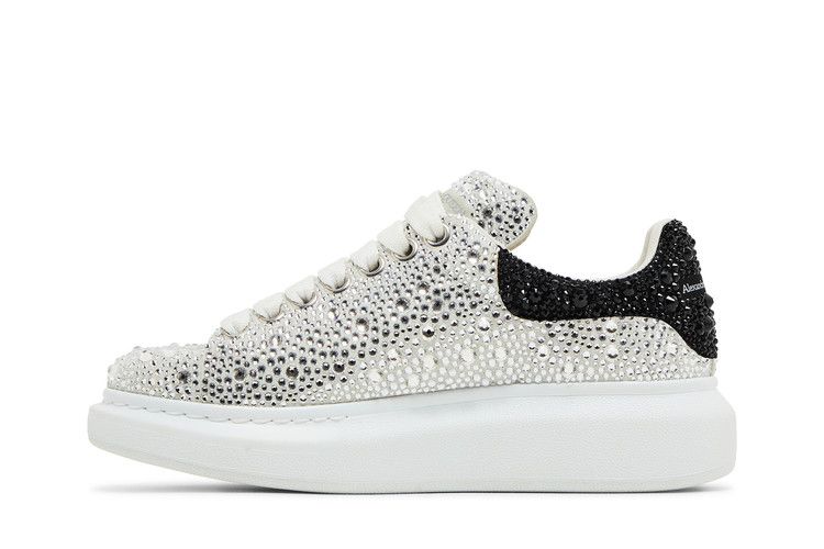 Alexander McQueen Wmns Oversized Sneaker 'White Black Crystal'