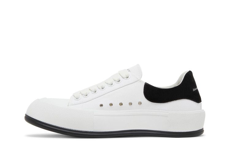 Alexander McQueen Deck Plimsoll Low 'White Black'