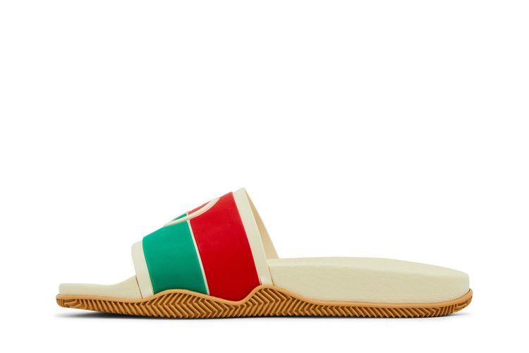 Gucci Wmns Slide 'Interlocking G - White Red Green'