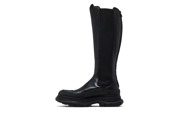 Alexander McQueen Wmns Tread Slick Knee High Boot 'Black'