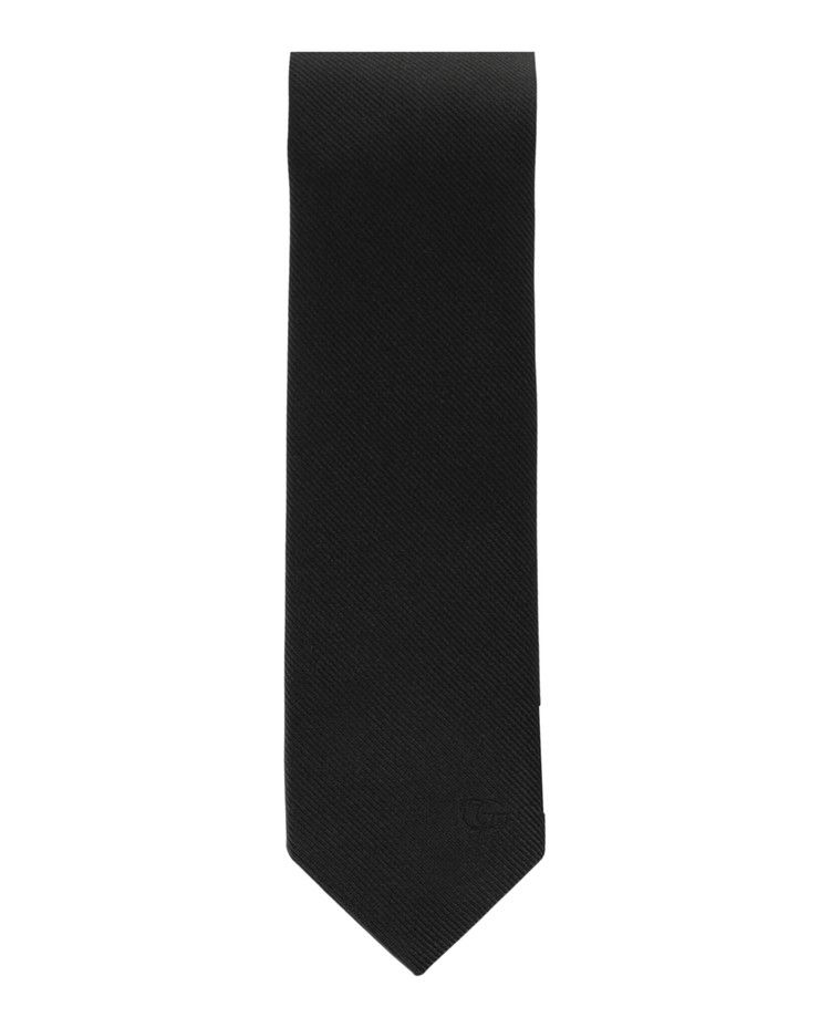 Gucci Double G Silk Jacquard Tie 'Black'