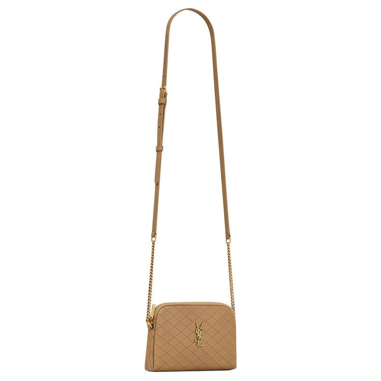 Saint Laurent Gaby Zipped Pouch 'Dark Cork'