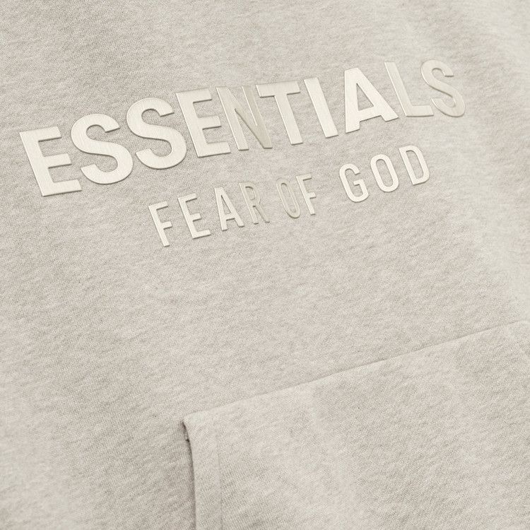 Fear of God Essentials Kids Fleece Hoodie 'Heather Stone'