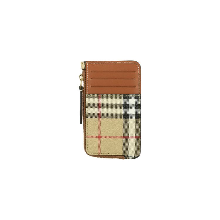 Burberry Sommerset Check Zip Card Holder 'Archive Beige'