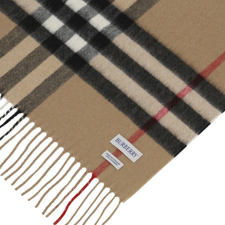 Burberry Giant Check Cashmere Scarf 'Beige'
