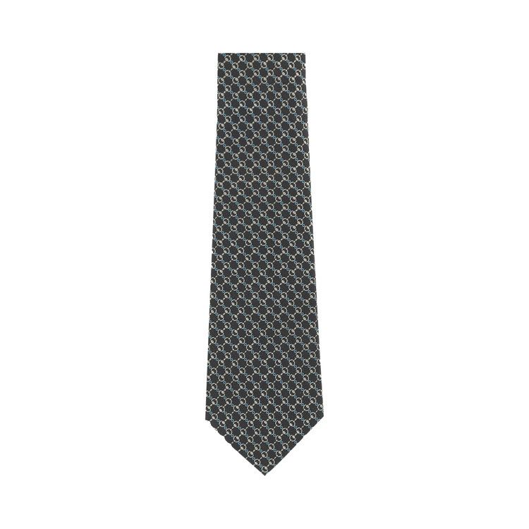 Gucci Horsebit Silk Jacquard Tie 'Graphite Light Grey'