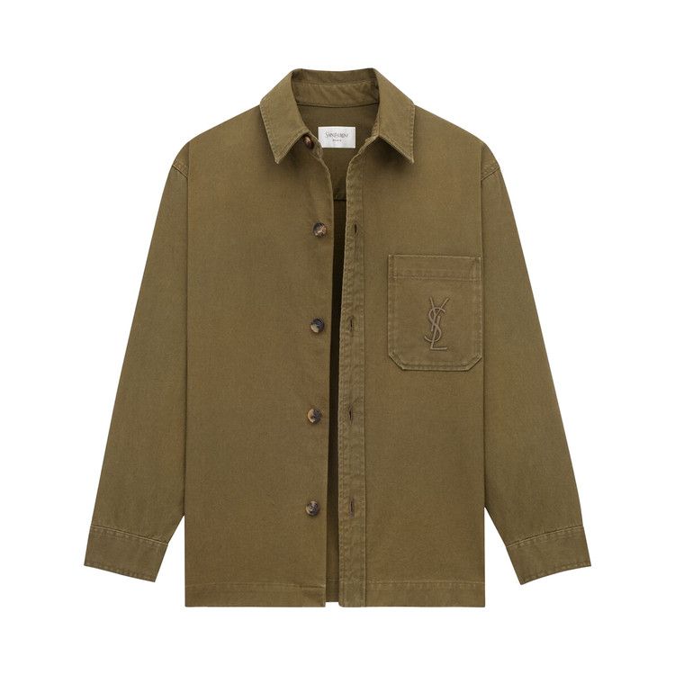 Saint Laurent Solferino Overshirt 'Vintage Khaki'