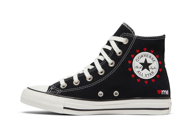 Converse Wmns Chuck Taylor All Star High 'Embroidered Hearts - Black'