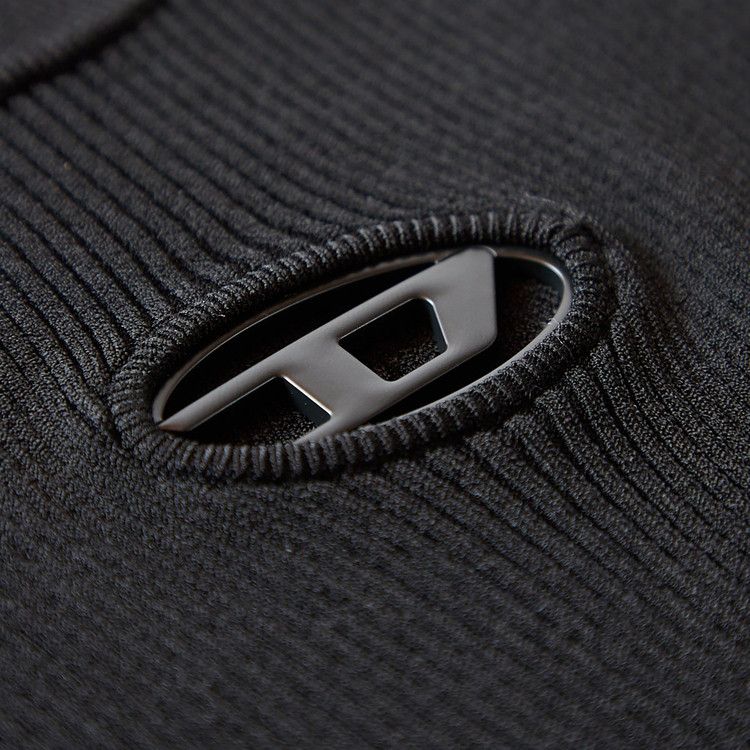 Diesel Ribbed Logo Crewneck Sweater 'Black'