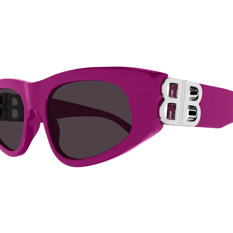 Balenciaga Cat Eye Sunglasses 'Fuchsia/Silver/Grey'