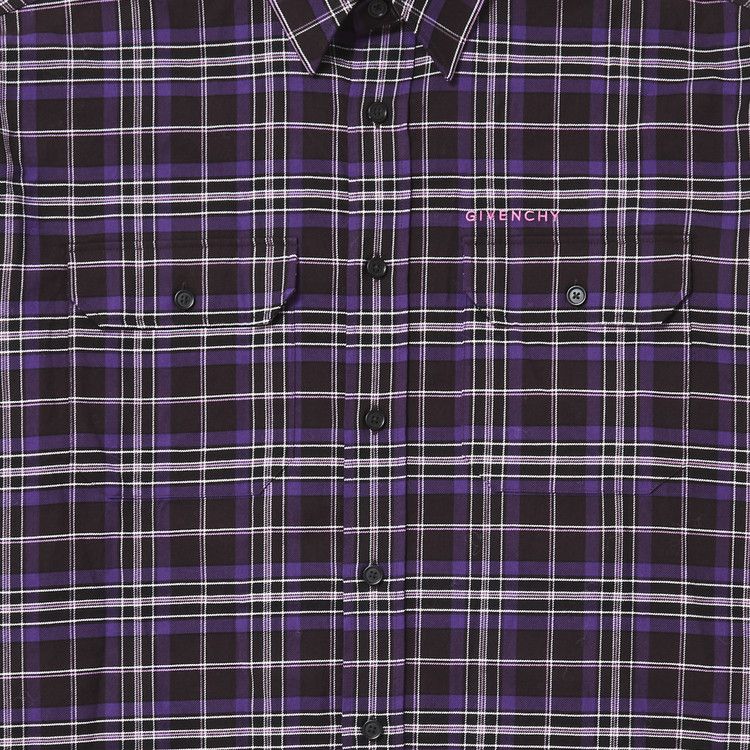Givenchy Checked Flannel Shirt 'Dark Purple'