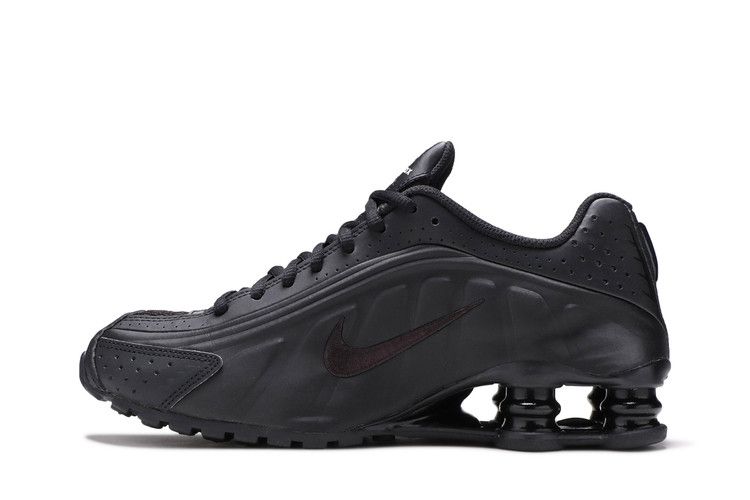 Nike Shox R4 GS 'Triple Black Embroidered Swoosh'