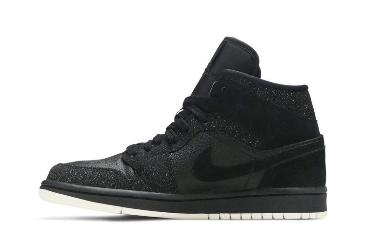 Wmns Air Jordan 1 Mid 'Black Glitter'
