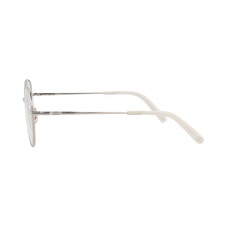 Dior Round Optical Glasses 'Palladium/Transparent'