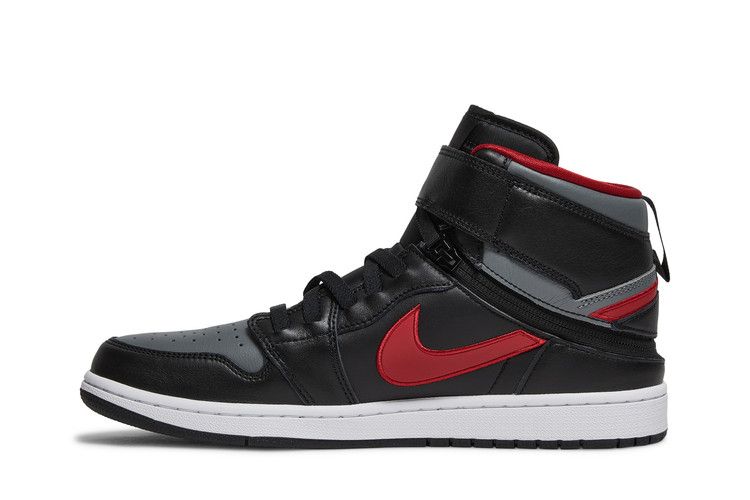 Air Jordan 1 High FlyEase 'Smoke Grey Gym Red'