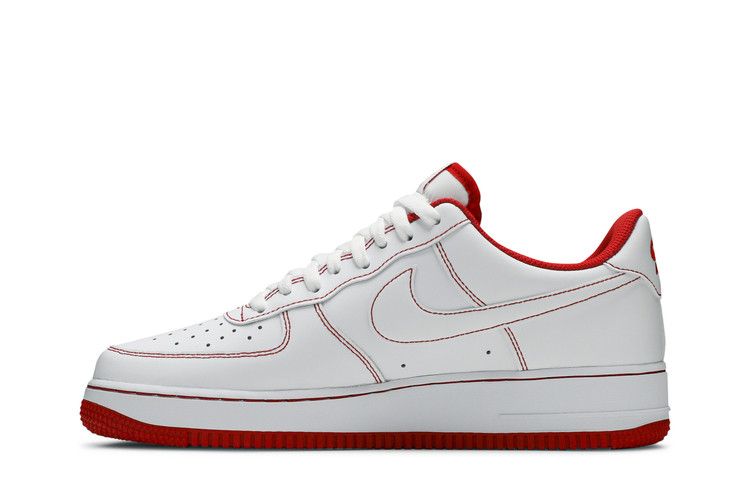 Nike Air Force 1 '07 'Contrast Stitch - White University Red'