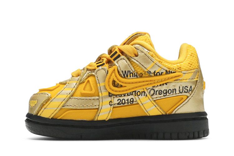 Off-White x Nike Rubber Dunk TD 'University Gold'