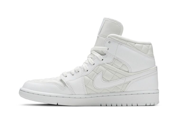 Wmns Air Jordan 1 Mid SE 'White Quilted'