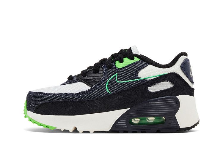 Nike Air Max 90 Leather SE TD 'Black Scream Green'
