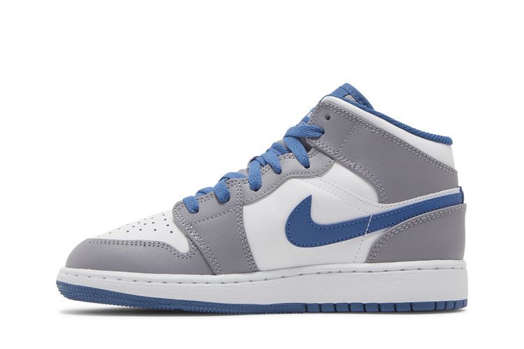 Air Jordan 1 Mid GS 'Cement True Blue'