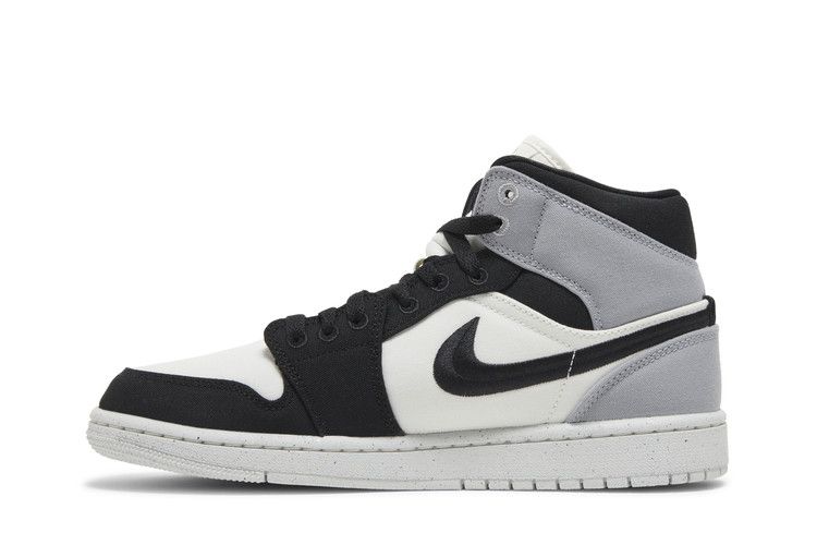 Wmns Air Jordan 1 Mid SE 'Light Steel Grey Canvas'