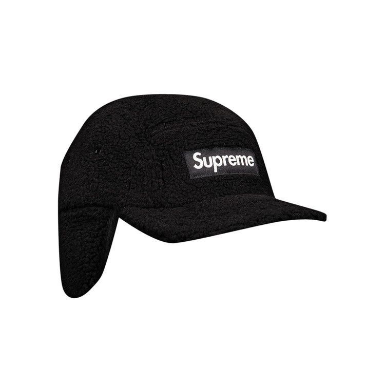 Supreme Deep Pile Earflap Camp Cap 'Black'