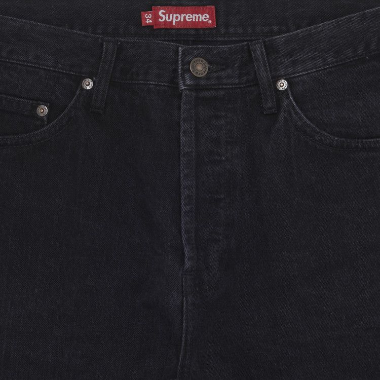 Supreme Stone Washed Slim Jean 'Washed Black'