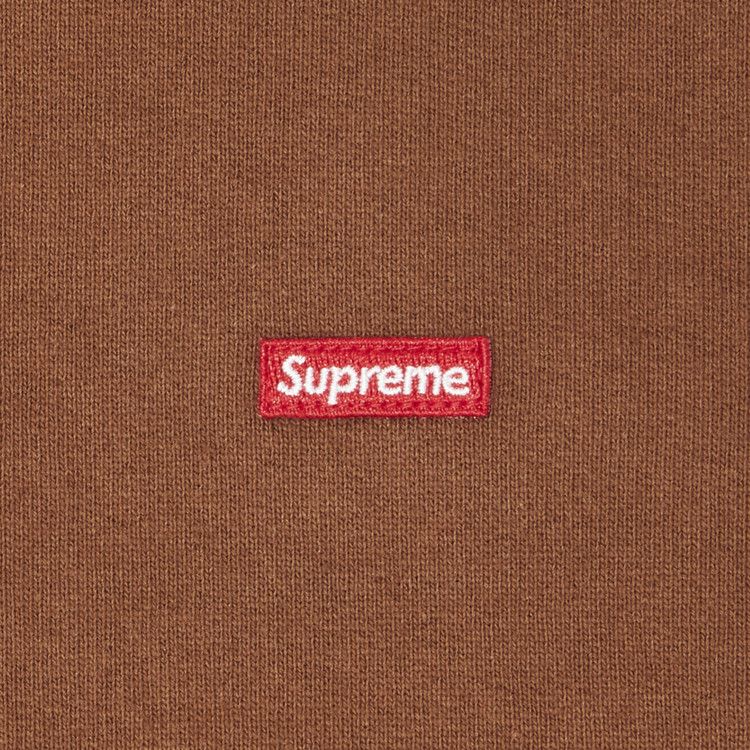 Supreme Small Box Drawcord Zip Up Hooded Sweatshirt 'Brown'