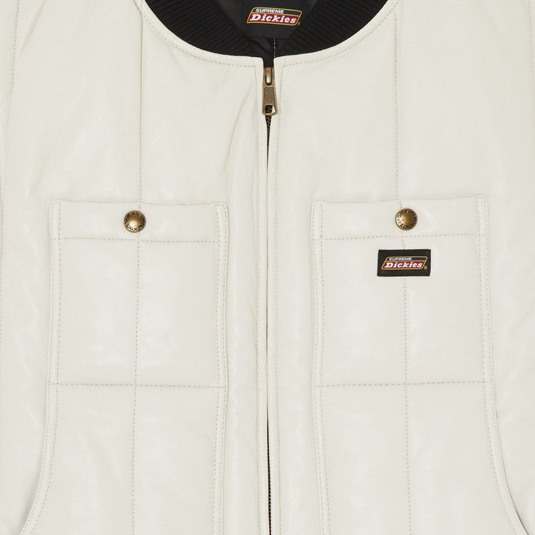 Supreme x Dickies Leather Work Vest 'White'