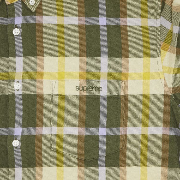 Supreme Plaid Flannel Shirt 'Green'