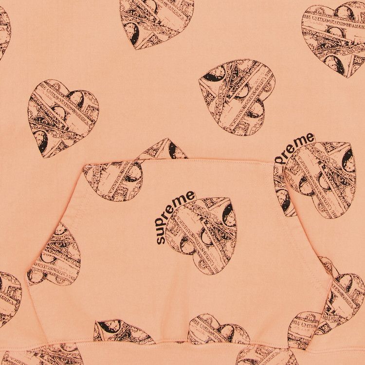 Supreme Love Cash Hooded Sweatshirt 'Peach'